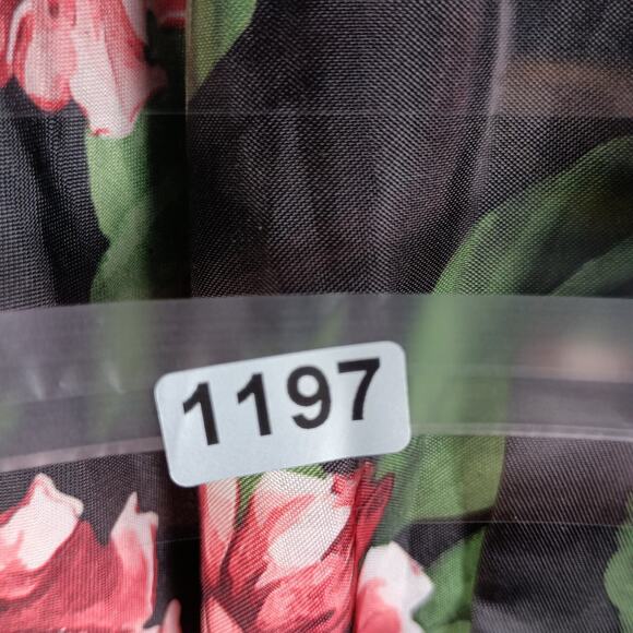 Stella Morgan Dress Size 8 Black Pink Rose Floral Fit Flare Party Cocktail - Picture 9 of 9